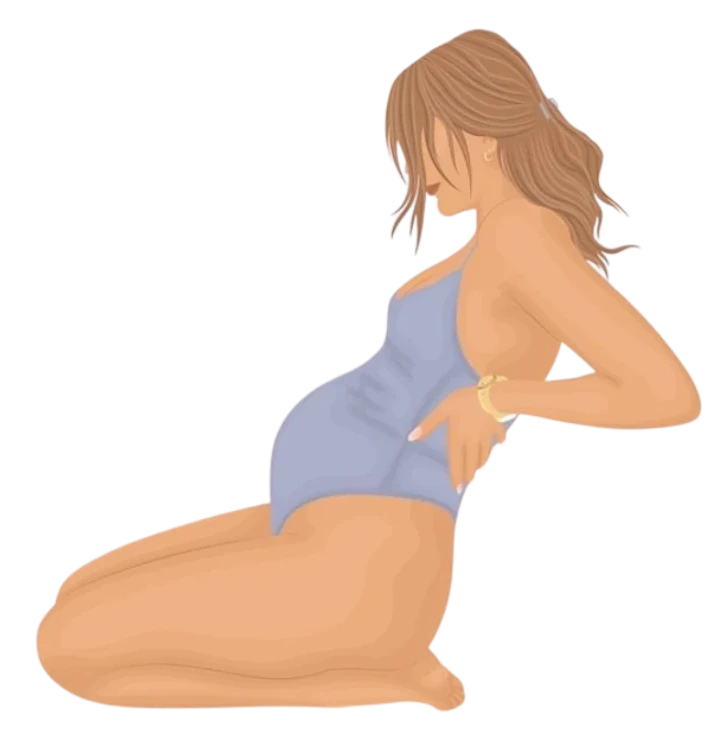 Illustration d’une femme enceinte symbolisant l’accompagnement en sophrologie pendant la grossesse, pour apaiser le stress et les angoisses.